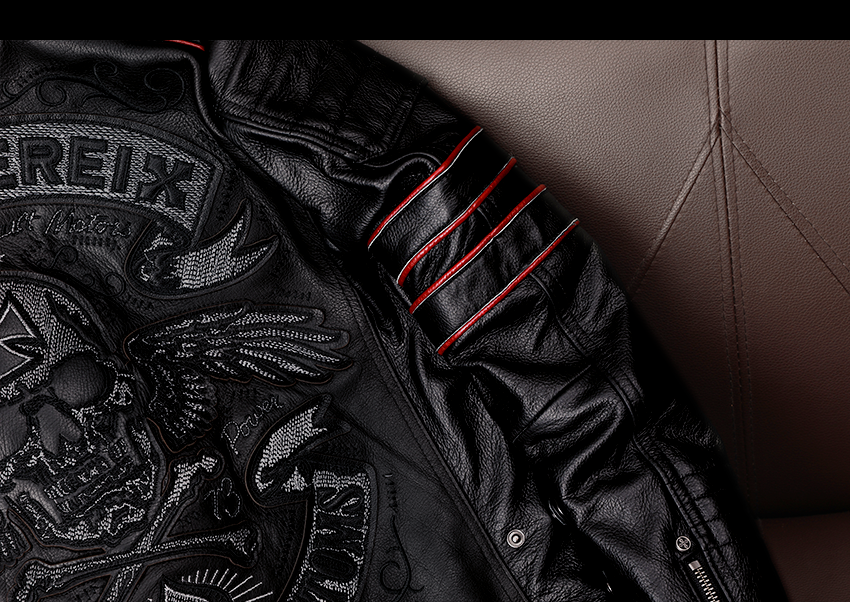 Tankcanvas New Motorcycle Jacket Men Cowhide Motocross Jacket Leather Winter Windproof Racing Suit Wear-resistant Moto Clothing For Harley-Tankcanvas