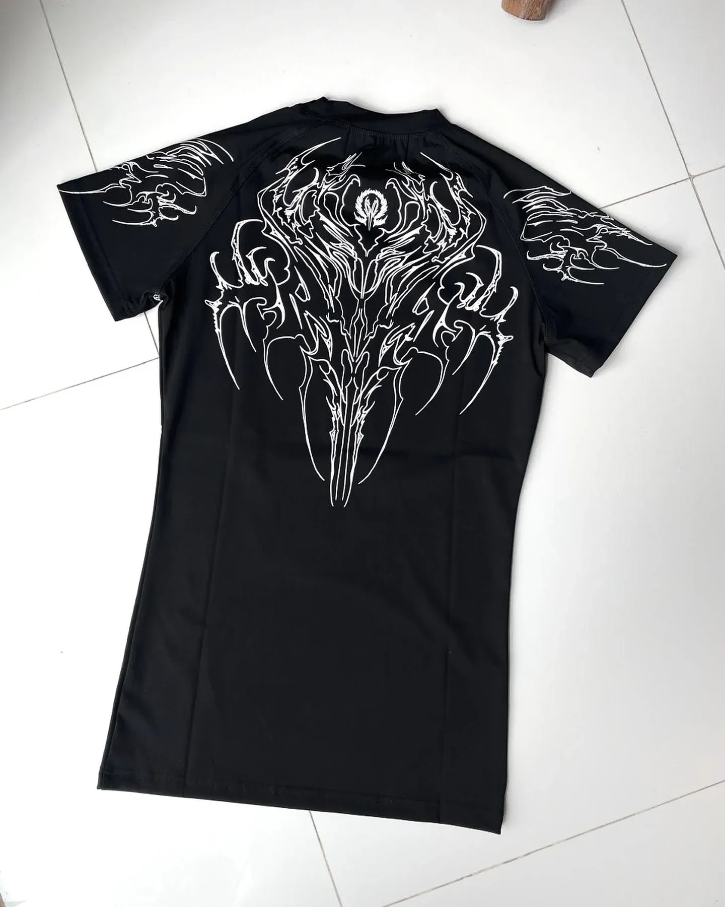 Tankcanvas Compression Shirt Short Sleeve 2025 Tops Muscle GYM Fitness in Black Body Shape Fit Reveal Figures-Tankcanvas