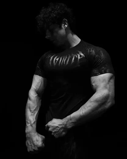 Tankcanvas Compression Shirt Short Sleeve 2025 Tops Muscle GYM Fitness in Black Body Shape Fit Reveal Figures-Tankcanvas