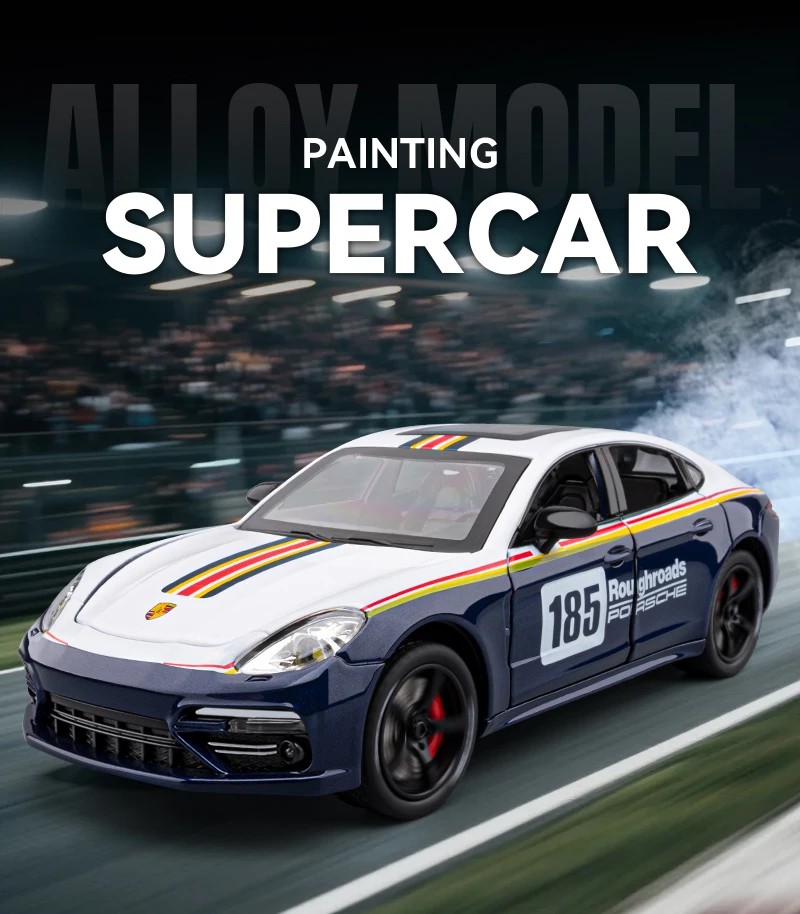TANKCANVAS-Diecast Model Car 1:24 For Porsche Panamera Track Super Sport Car Classic Simulation Alloy Static Model