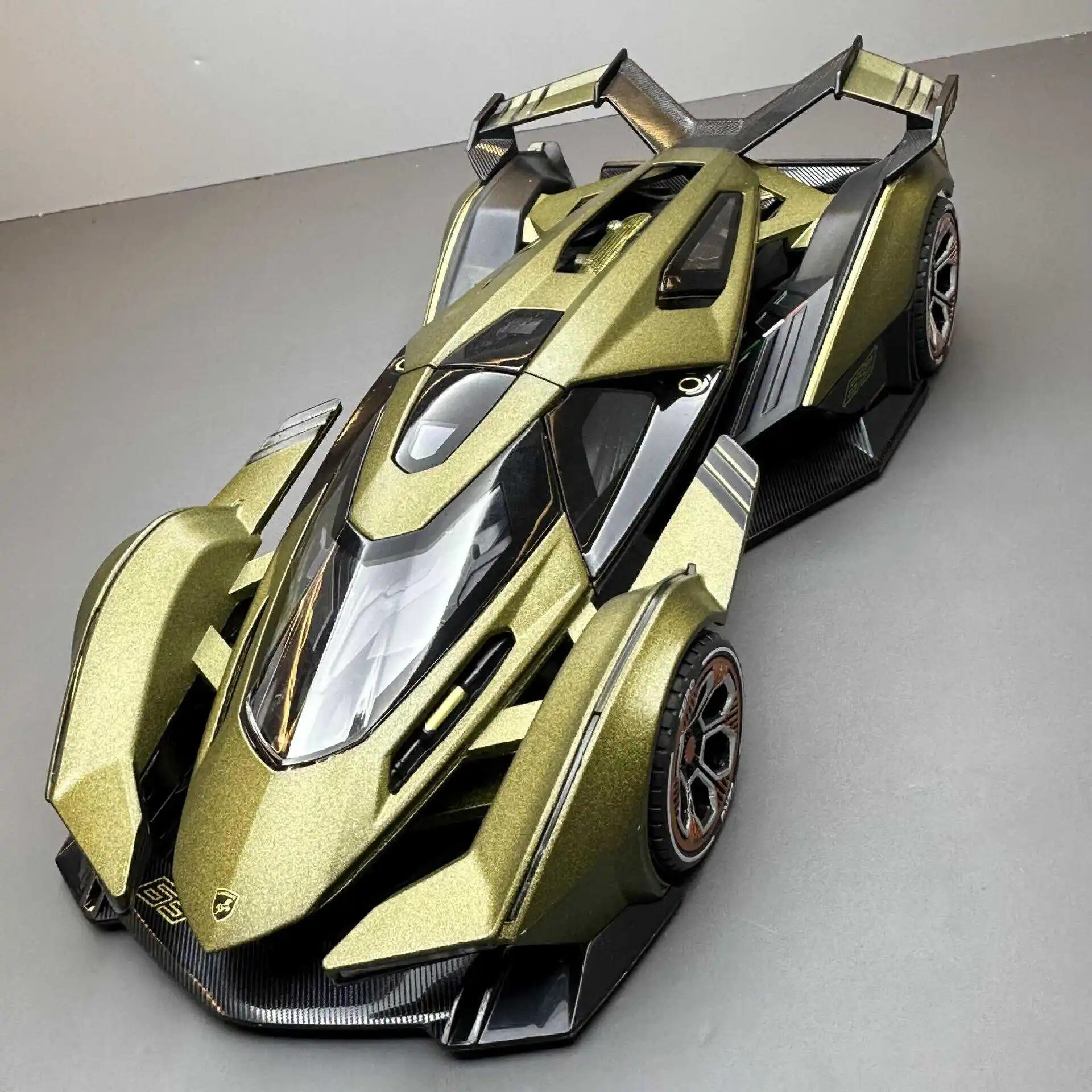TANKCANVAS-Diecast Model Car 1:22 For Lambo V12 GT Supercar Simulation Alloy Static Model