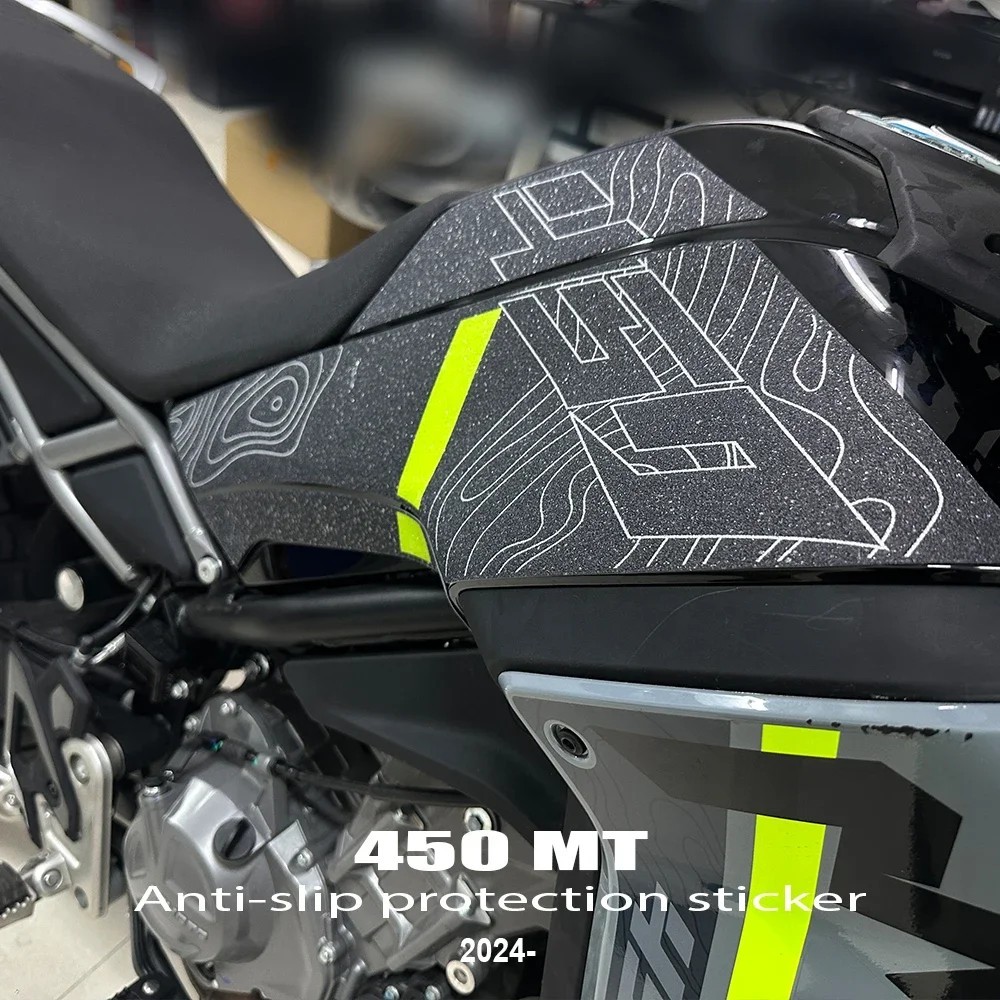 Tankcanvas Motorcycle Tank Pad Protector Sticker Decal Gas Knee Tank Traction Pad Side New Model For CFMOTO 450MT 2024-Tankcanvas