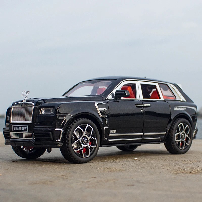 TANKCANVAS-Diecast Model Car For 1:24  Rolls Royce Cullinan Masory SUV Simulation Alloy Static Model