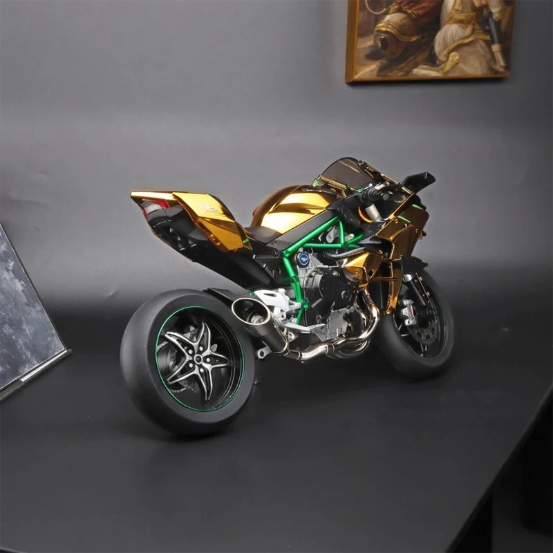 TANKCANVAS-1:6 FOR KAWASAKI H2R Bootable Sprayable Dynamic Alloy Metal Diecast Sound And Light Motorcycle Model
