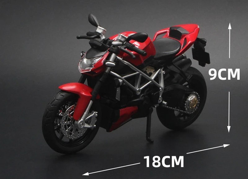 Tankcanvas 1:12 For DUCATI Streetfighter V4 Carbon Red Die Cast Toy Vehicles Collectible Hobbies Motorcycle Model Toys Childrens Birthday Gifts-Tankcanvas