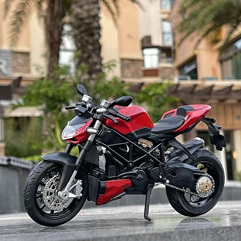 Tankcanvas 1:12 For DUCATI Streetfighter V4 Carbon Red Die Cast Toy Vehicles Collectible Hobbies Motorcycle Model Toys Childrens Birthday Gifts-Tankcanvas