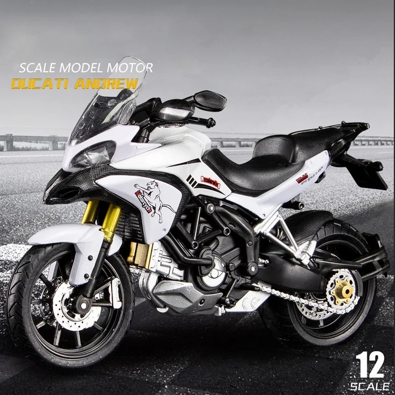 Tankcanvas 1:12 For Ducati MTS Enduro Die Cast Motorcycle Model Toy Vehicle Collection Autobike Shork-Absorber Off Road Autocycle Toys Car-Tankcanvas