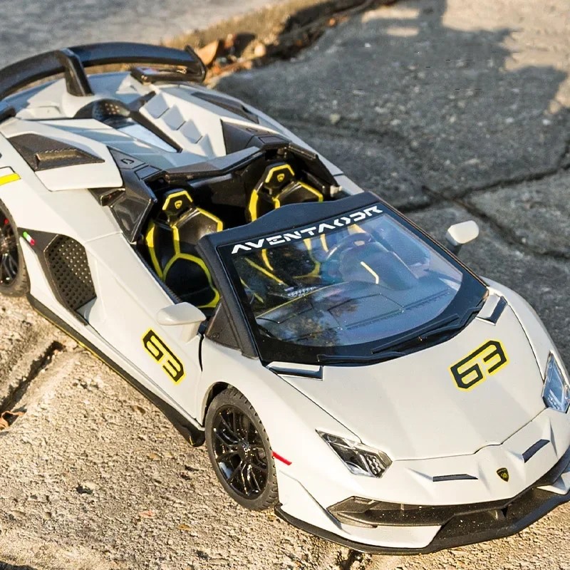 TANKCANVAS-Diecast Model Car 1:24 For Lamborghini Aventador SVJ 63 Simulation Alloy Static Model