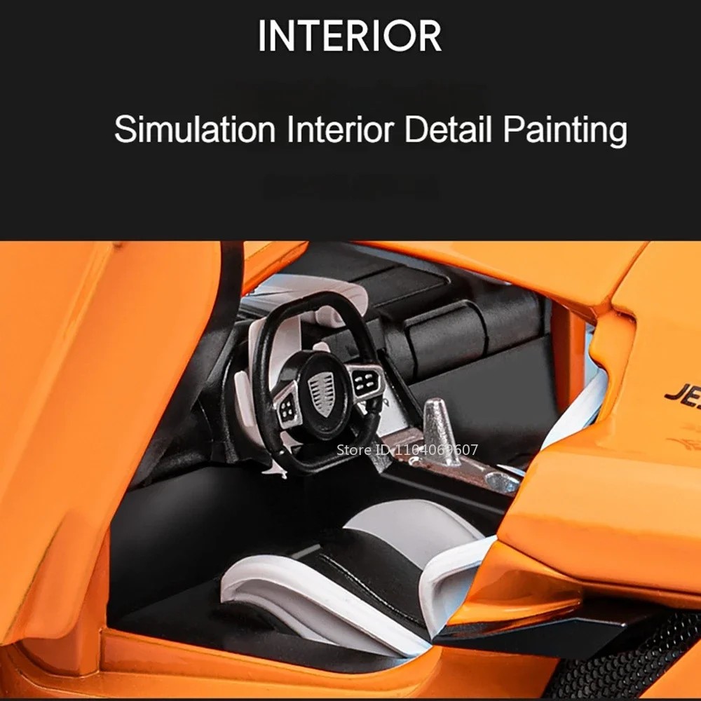 TANKCANVAS-Diecast Model Car 1:24 For Jesko Supercar Simulation Alloy Static Model