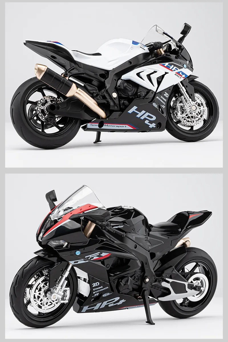 Tankcanvas 1:12 For BMW HP4 Alloy Die Cast Racing Motorcycle Model Vehicle Collection Sound and Light Off Road Autocycle Toys Car-Tankcanvas