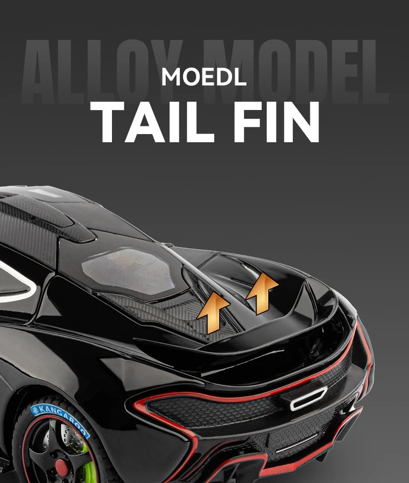 TANKCANVAS-Diecast Model Car 1:24 For McLaren P1 GTR Supercar Simulation Alloy Static Model