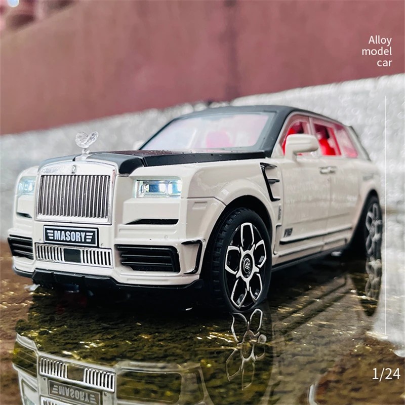 TANKCANVAS-Diecast Model Car For 1:24  Rolls Royce Cullinan Masory SUV Simulation Alloy Static Model