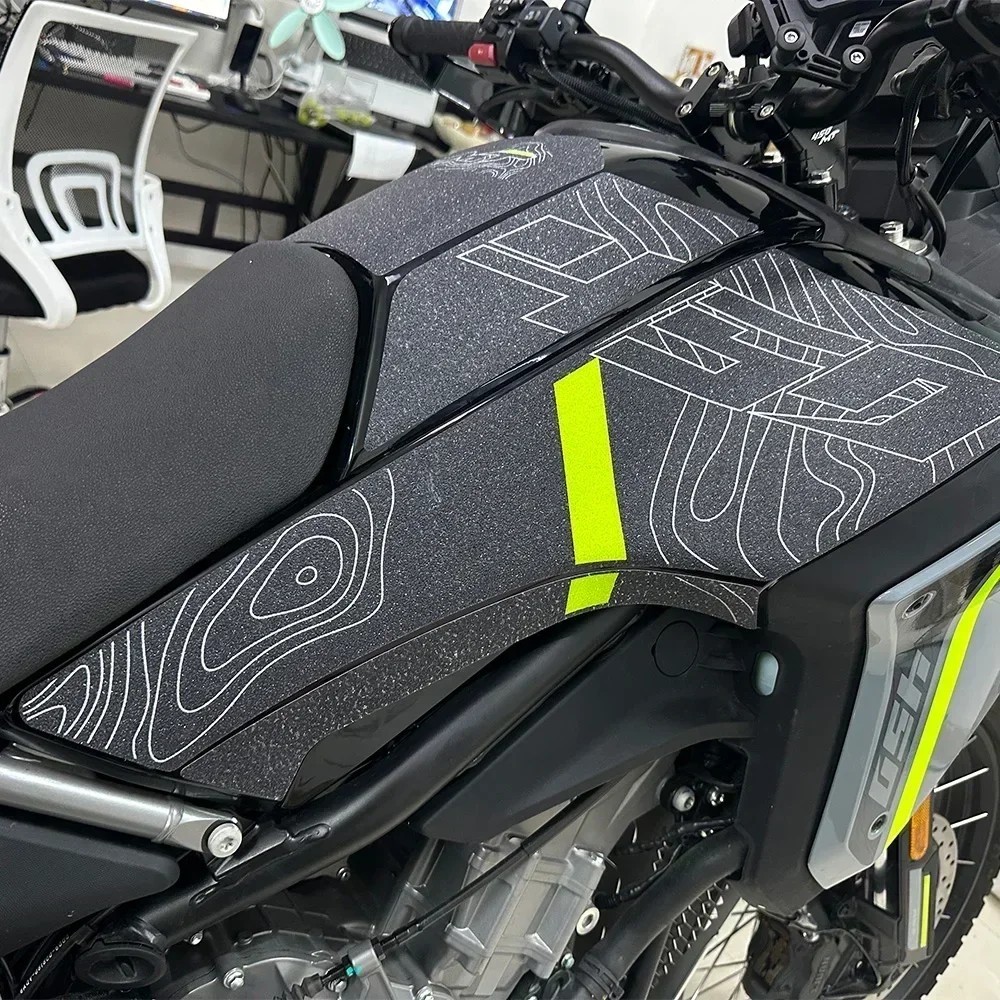 Tankcanvas Motorcycle Tank Pad Protector Sticker Decal Gas Knee Tank Traction Pad Side New Model For CFMOTO 450MT 2024-Tankcanvas
