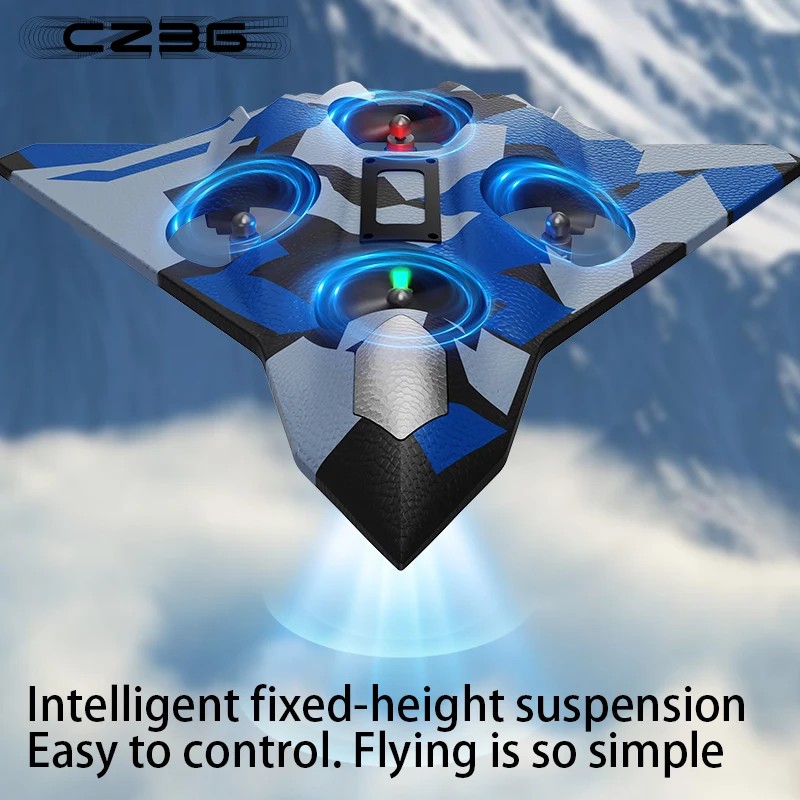  Remote-controlled flying toy with hovering and rolling stunts