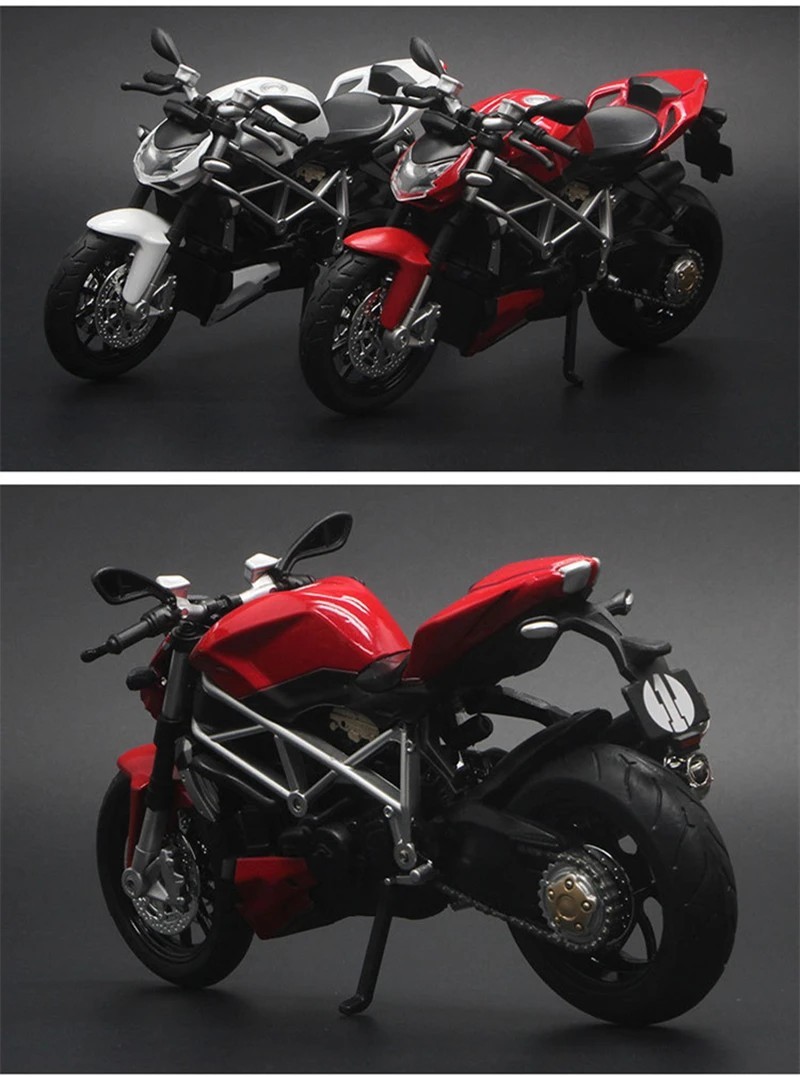 Tankcanvas 1:12 For DUCATI Streetfighter V4 Carbon Red Die Cast Toy Vehicles Collectible Hobbies Motorcycle Model Toys Childrens Birthday Gifts-Tankcanvas