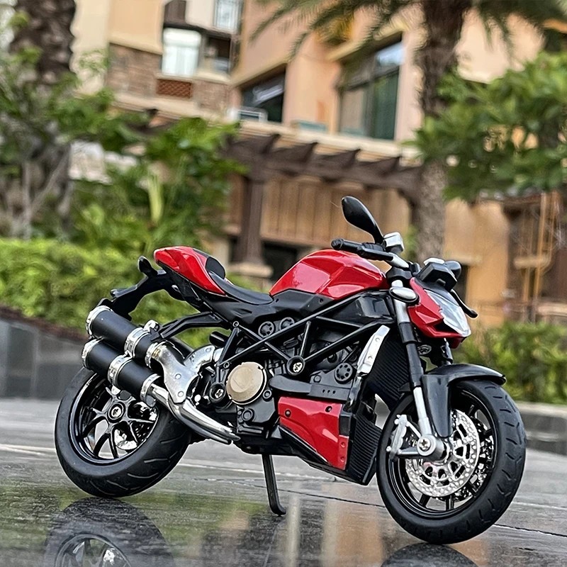 Tankcanvas 1:12 For DUCATI Streetfighter V4 Carbon Red Die Cast Toy Vehicles Collectible Hobbies Motorcycle Model Toys Childrens Birthday Gifts-Tankcanvas