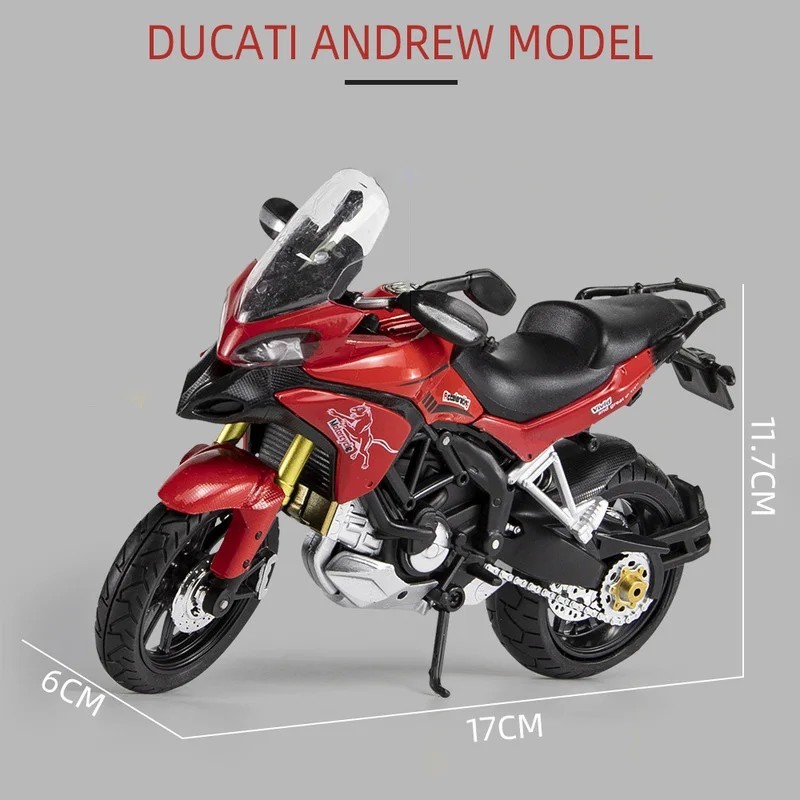 Tankcanvas 1:12 For Ducati MTS Enduro Die Cast Motorcycle Model Toy Vehicle Collection Autobike Shork-Absorber Off Road Autocycle Toys Car-Tankcanvas
