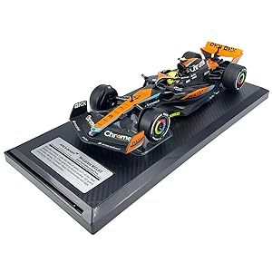 TANKCANVAS-1:24 For P2 British GP F1 MCL60 2023 4# Lando Norris 81# Oscar Piastri Alloy Car Die Cast Model Collection Gift