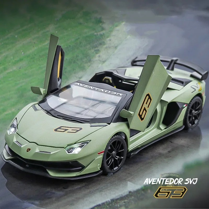 TANKCANVAS-Diecast Model Car 1:24 For Lamborghini Aventador SVJ 63 Simulation Alloy Static Model