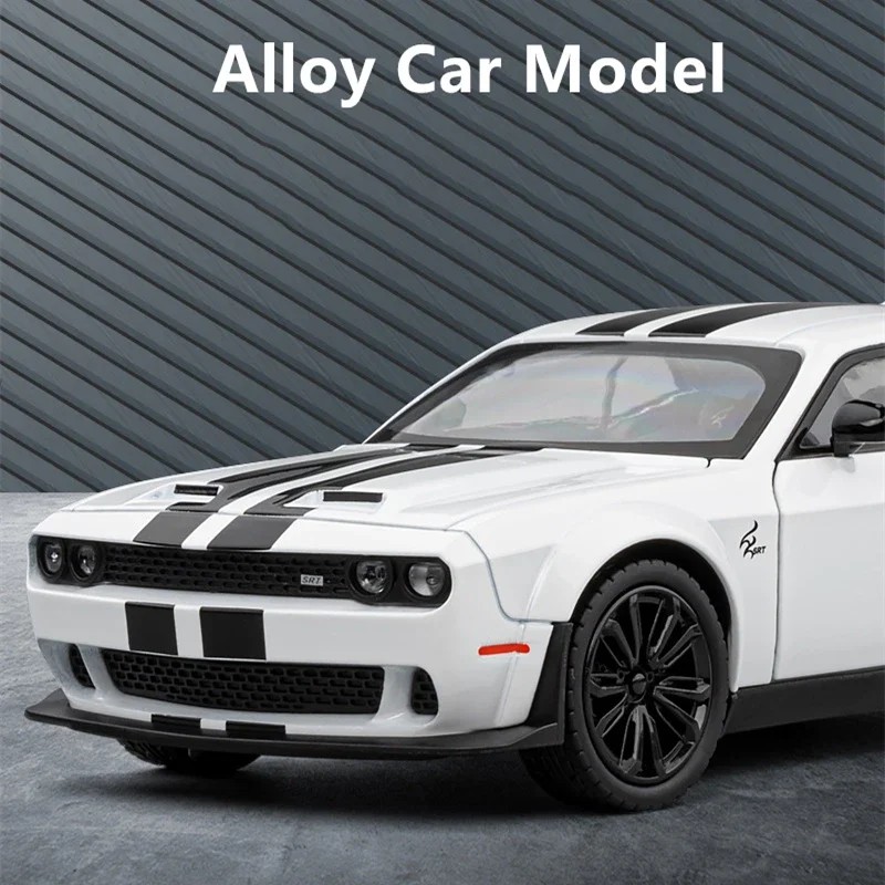 TANKCANVAS-Diecast Model Car For 1:22 Challenger SRT Hellcat Demon Eyes Simulation Alloy Static Model-Tankcanvas