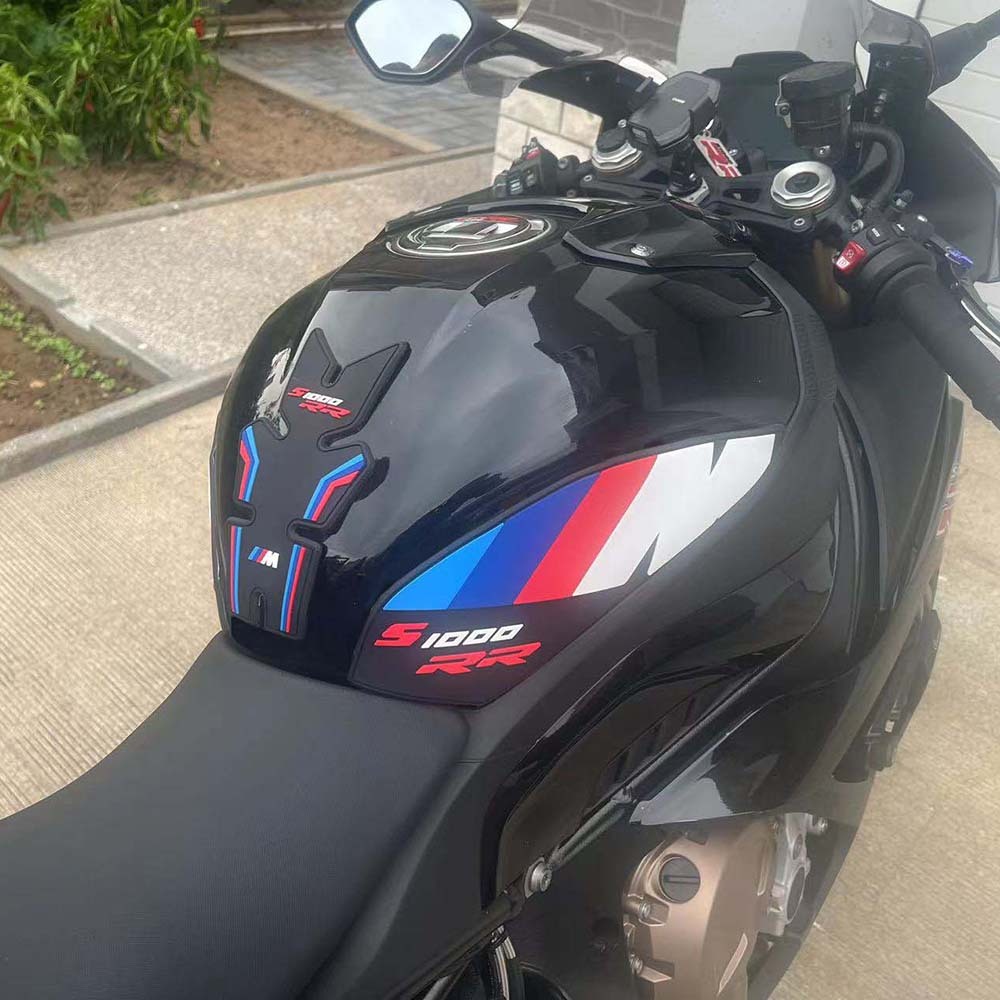Motorcycle Tank Pad Protector Side Decals Anti Slip Fuel Tank Pad Stickers For BMW S1000RR 2019-2023 Compatible Rubber Pad-Tankcanvas