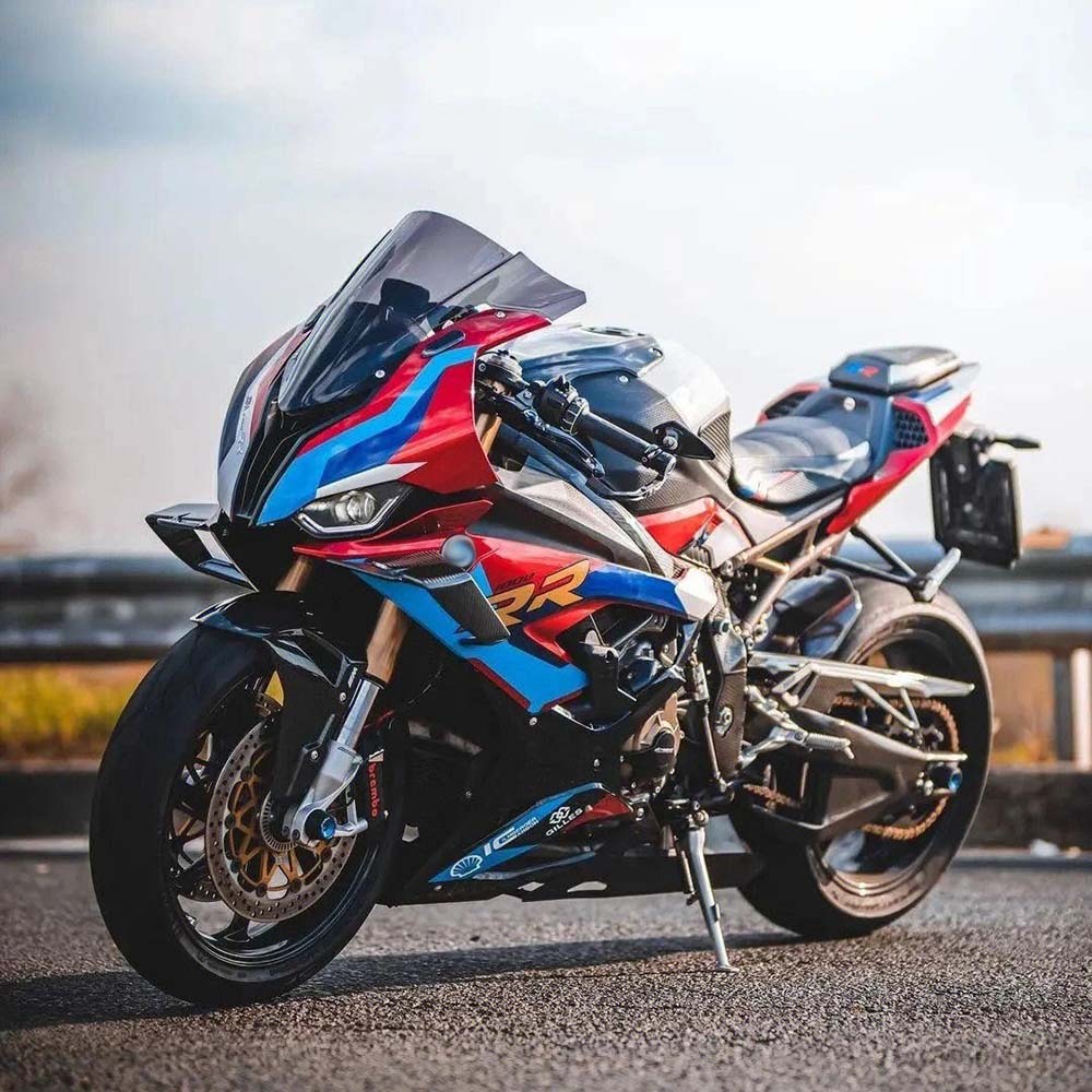 Motorcycle Tank Pad Protector Side Decals Anti Slip Fuel Tank Pad Stickers For BMW S1000RR 2019-2023 Compatible Rubber Pad-Tankcanvas