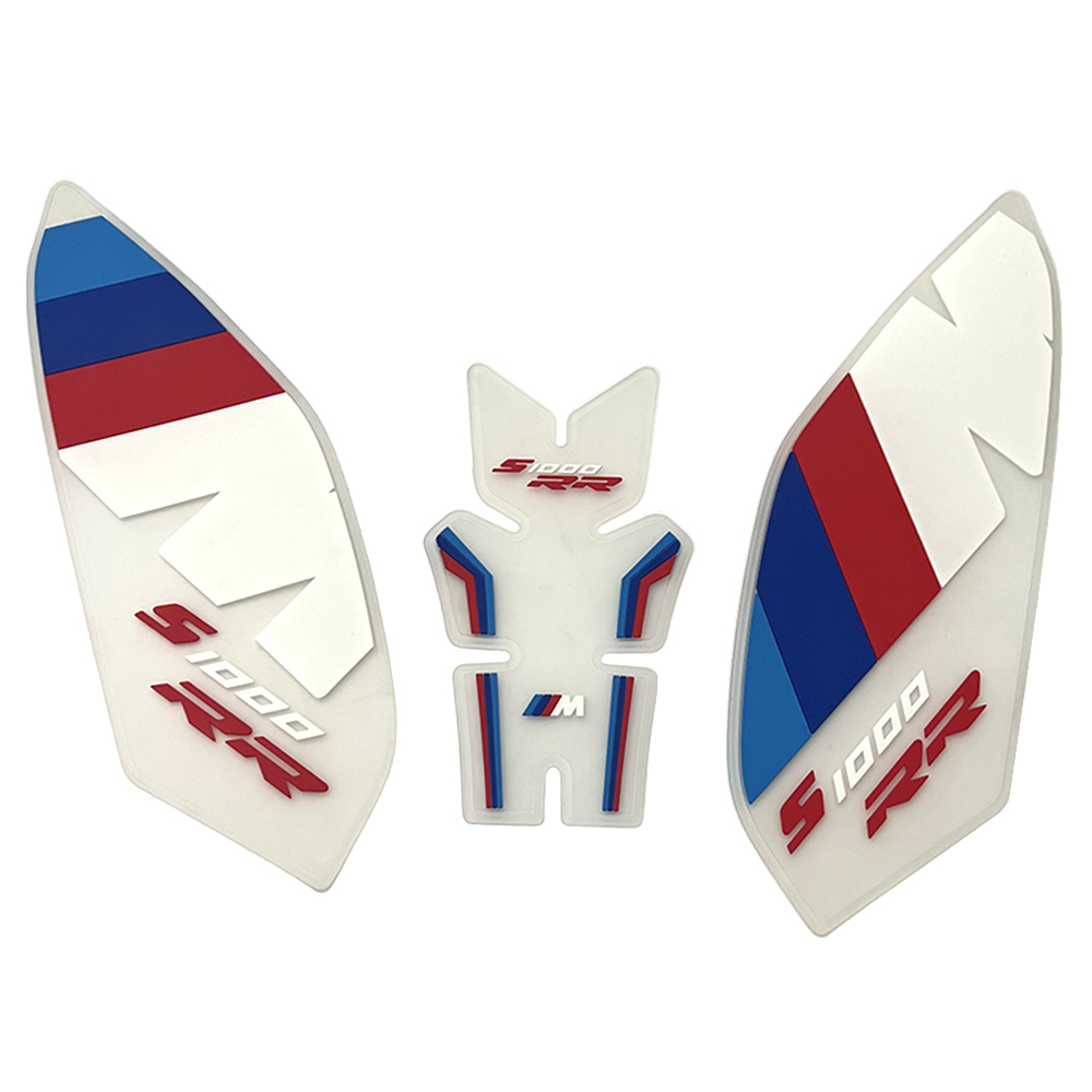 Motorcycle Tank Pad Protector Side Decals Anti Slip Fuel Tank Pad Stickers For BMW S1000RR 2019-2023 Compatible Rubber Pad-Tankcanvas