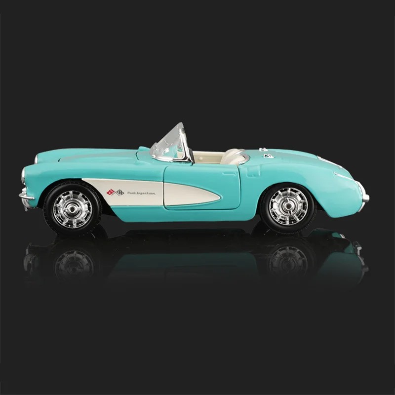 TANKCANVAS-Diecast Model Car For 1:24  1:24 1957 Chevrolet Corvette Simulation Alloy Static Model