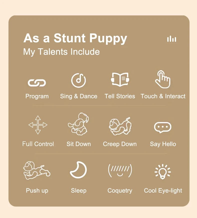 Intelligent robot dog toys