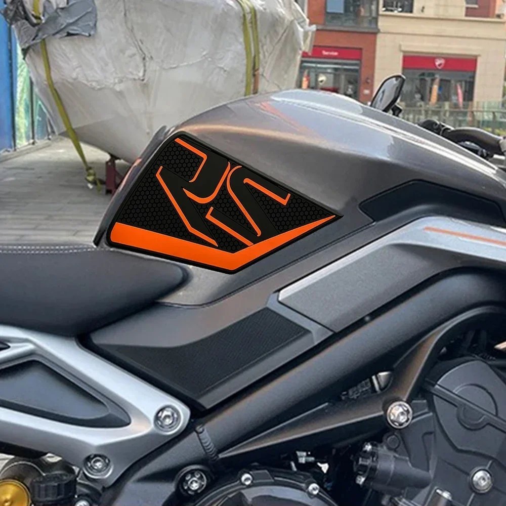 Tankcavas Motorcycle Tank Pad Protector Kit Fit For Triumph Street Triple Daytona 765 R RS 2023-2025 Anti-Slip Side Knee Fuel Tank Grip Traction Stickers-Tankcanvas
