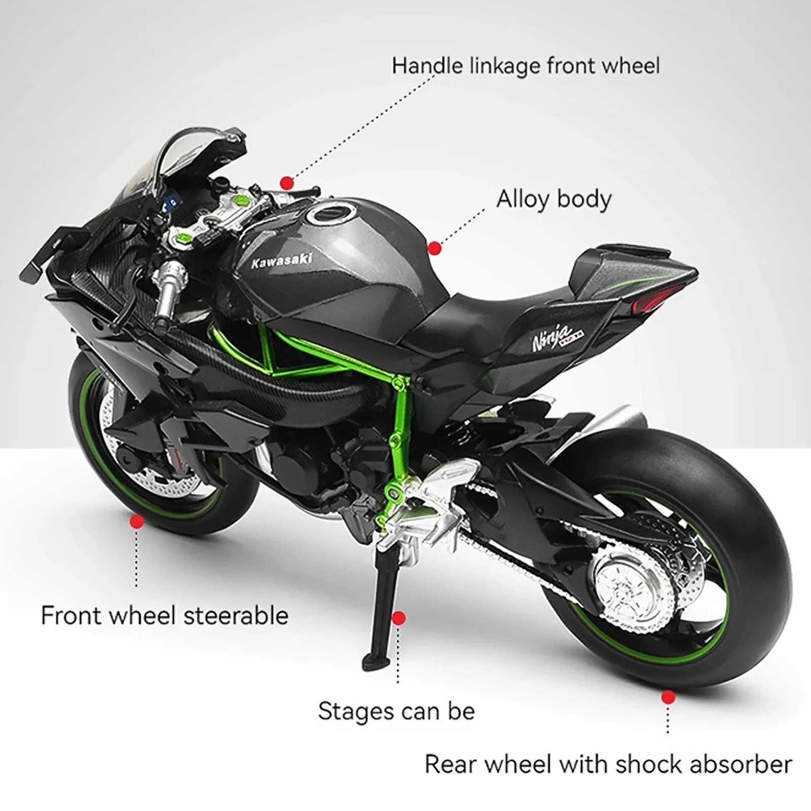 Tankcanvas 1:12 Scale For Kawasaki Motorcycle Die-cast Model Motorcycle Lovers Collectibles Boys Gifts kids toy-Tankcanvas