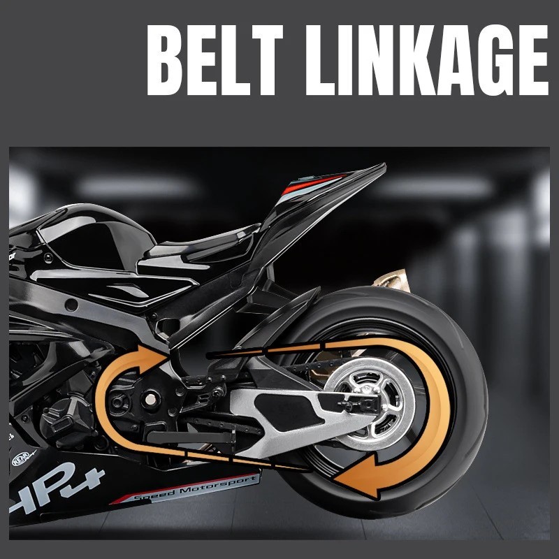 Tankcanvas 1:12 For BMW HP4 Alloy Die Cast Racing Motorcycle Model Vehicle Collection Sound and Light Off Road Autocycle Toys Car-Tankcanvas