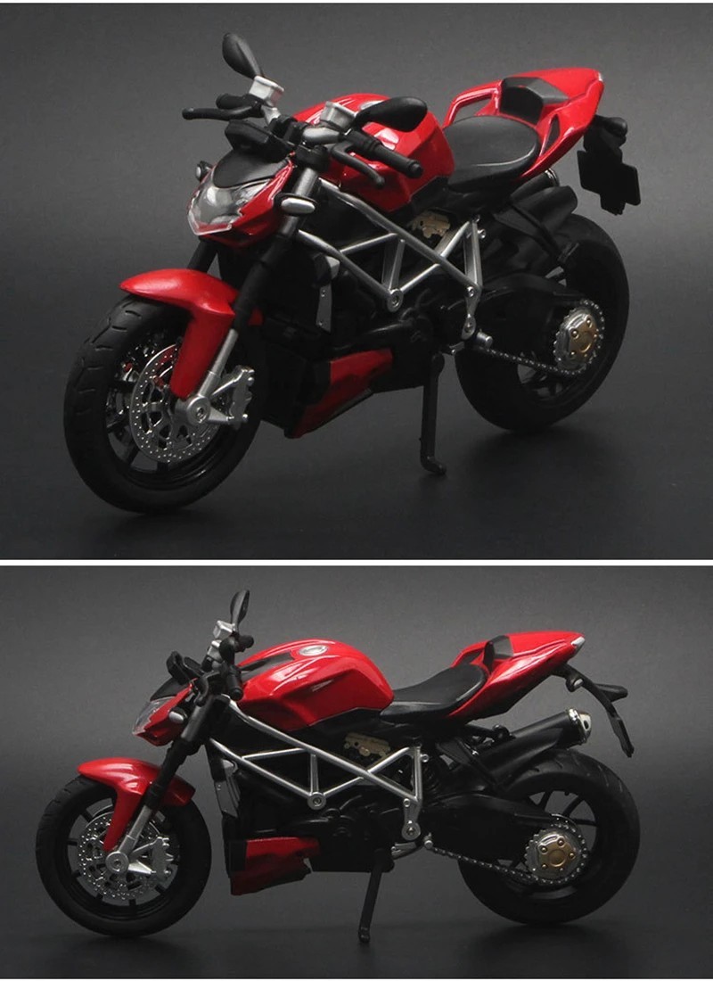 Tankcanvas 1:12 For DUCATI Streetfighter V4 Carbon Red Die Cast Toy Vehicles Collectible Hobbies Motorcycle Model Toys Childrens Birthday Gifts-Tankcanvas