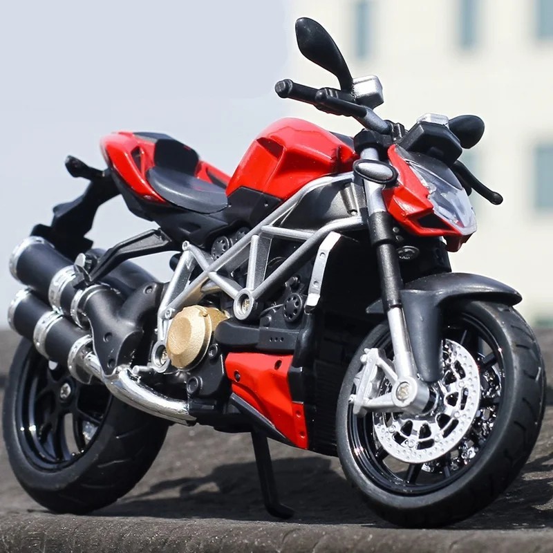 Tankcanvas 1:12 For DUCATI Streetfighter V4 Carbon Red Die Cast Toy Vehicles Collectible Hobbies Motorcycle Model Toys Childrens Birthday Gifts-Tankcanvas