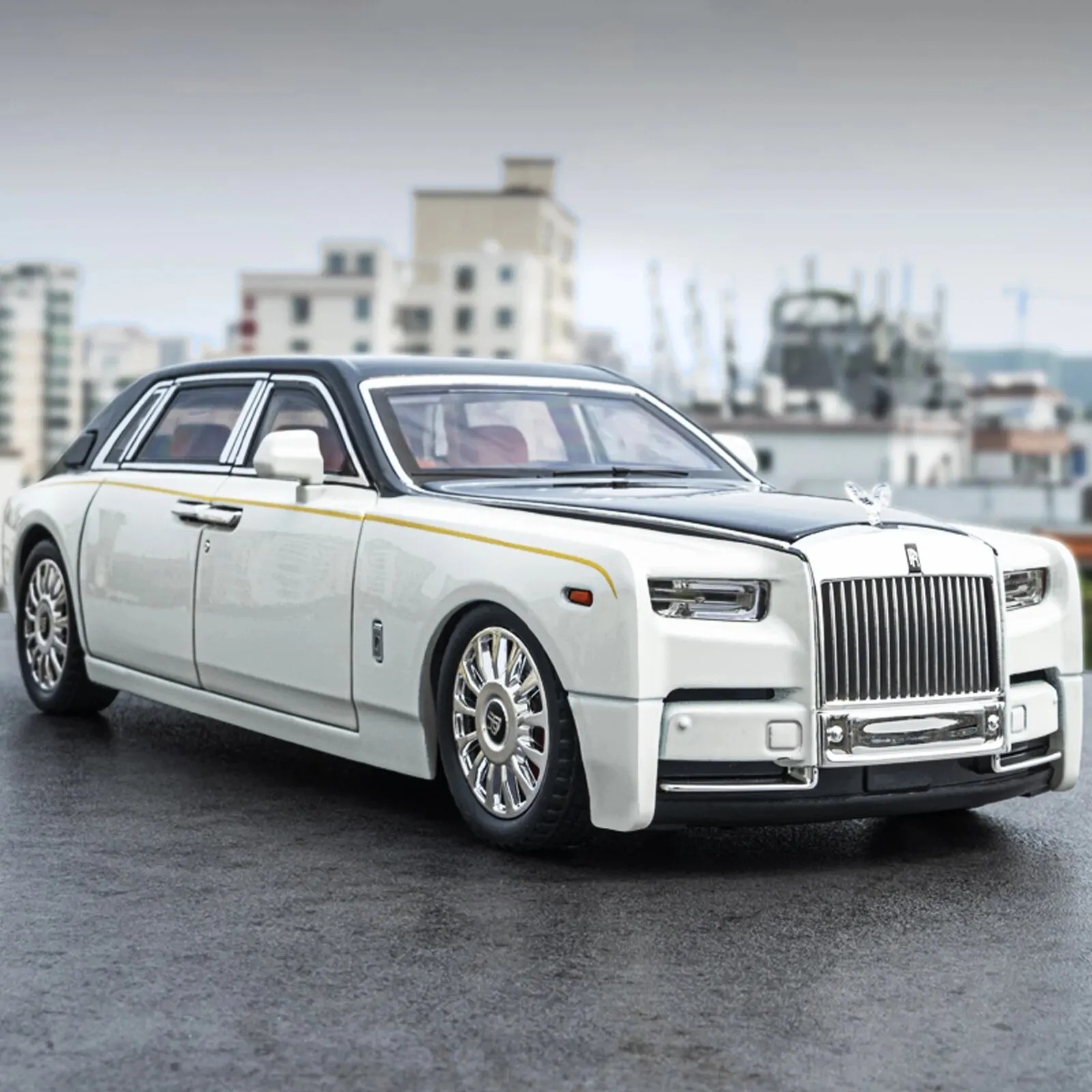 TANKCANVAS-Diecast Model Car For 1:18 Rolls-Royce Phantom Supercar Simulation Alloy Static Model