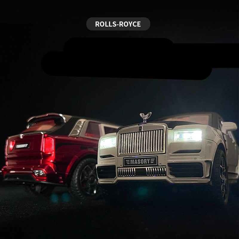 TANKCANVAS-Diecast Model Car For 1:24  Rolls Royce Cullinan Masory SUV Simulation Alloy Static Model