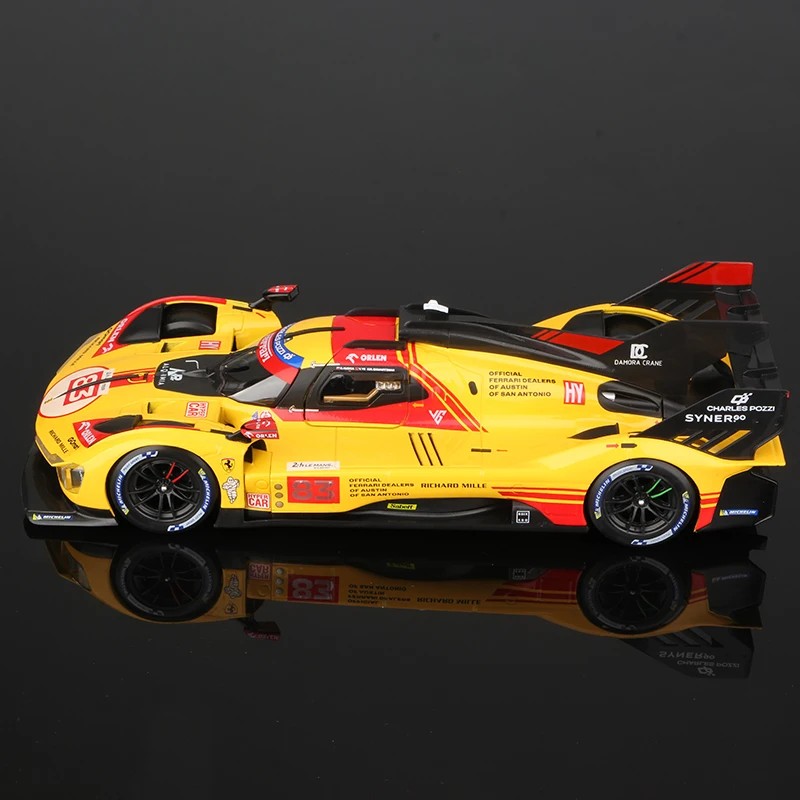 TANKCANVAS-1:18 Ferrari 499P 83# Car Model 2024 Le Mans 24h Racing Alloy Luxury Vehicle Diecast Toy