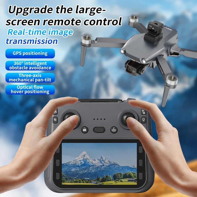 L600 PRO MAX Drone with Large Screen 3-Axis Gimbal 5G GPS 8K HD EIS Camera Obstacle Avoidance Brushless FPV RC Quadcopter