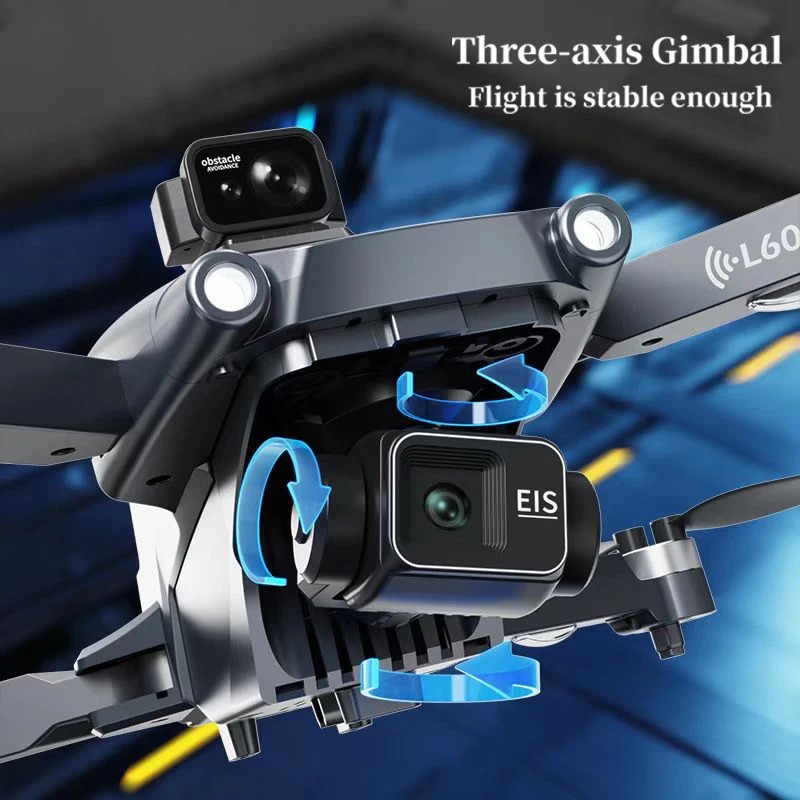 L600 PRO MAX Drone with Large Screen 3-Axis Gimbal 5G GPS 8K HD EIS Camera Obstacle Avoidance Brushless FPV RC Quadcopter
