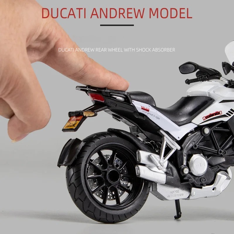 Tankcanvas 1:12 For Ducati MTS Enduro Die Cast Motorcycle Model Toy Vehicle Collection Autobike Shork-Absorber Off Road Autocycle Toys Car-Tankcanvas
