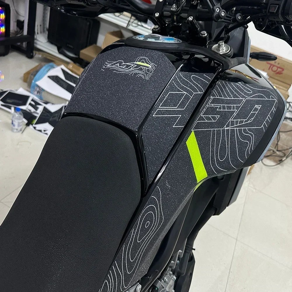 Tankcanvas Motorcycle Tank Pad Protector Sticker Decal Gas Knee Tank Traction Pad Side New Model For CFMOTO 450MT 2024-Tankcanvas