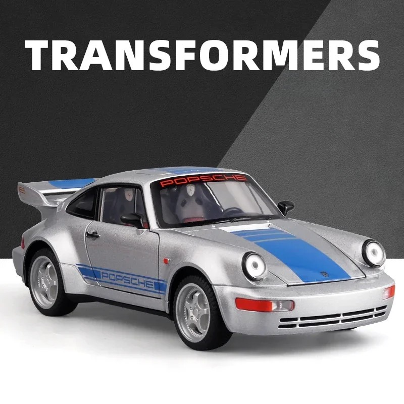 TANKCANVAS-Diecast Model Car 1:24 For Porsche 964 RS Classic Simulation Alloy Static Model