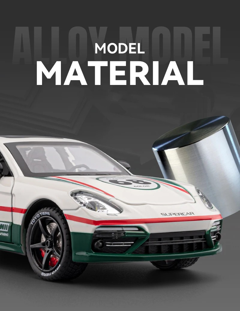 TANKCANVAS-Diecast Model Car 1:24 For Porsche Panamera Track Super Sport Car Classic Simulation Alloy Static Model