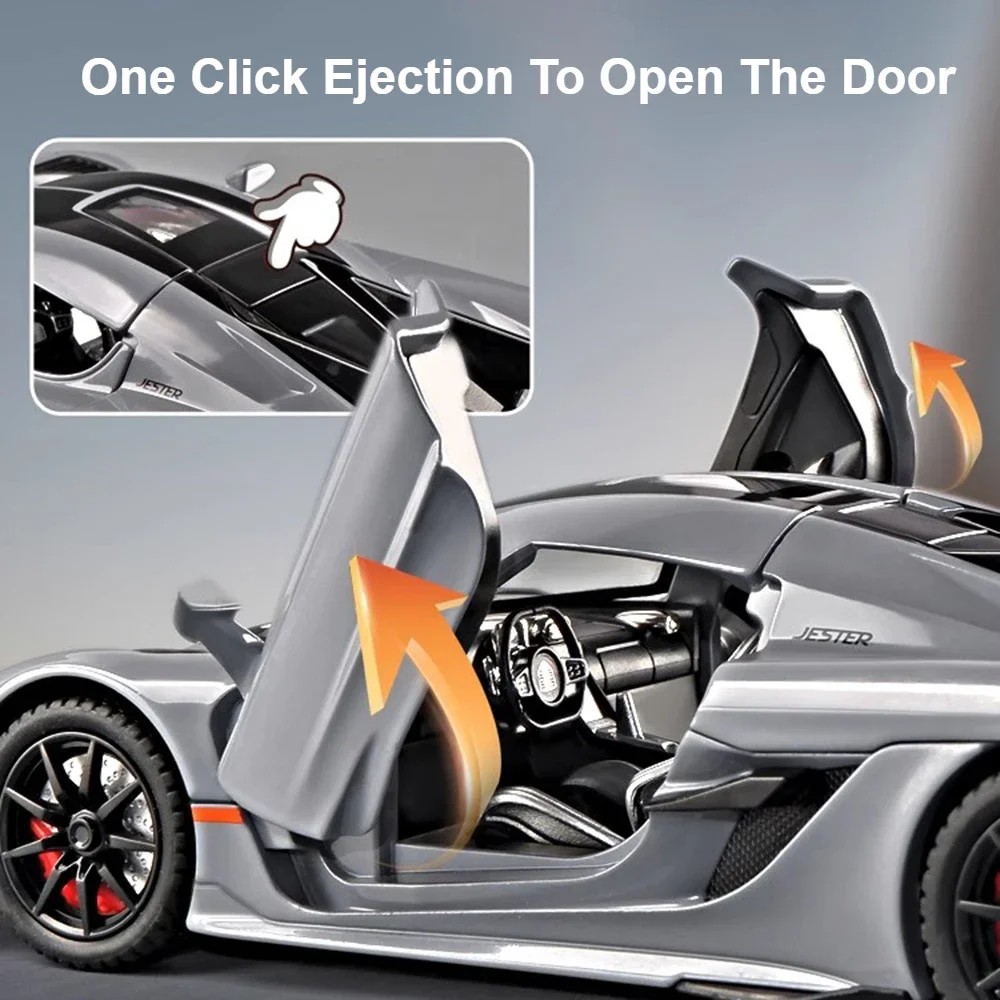 TANKCANVAS-Diecast Model Car 1:24 For Jesko Supercar Simulation Alloy Static Model