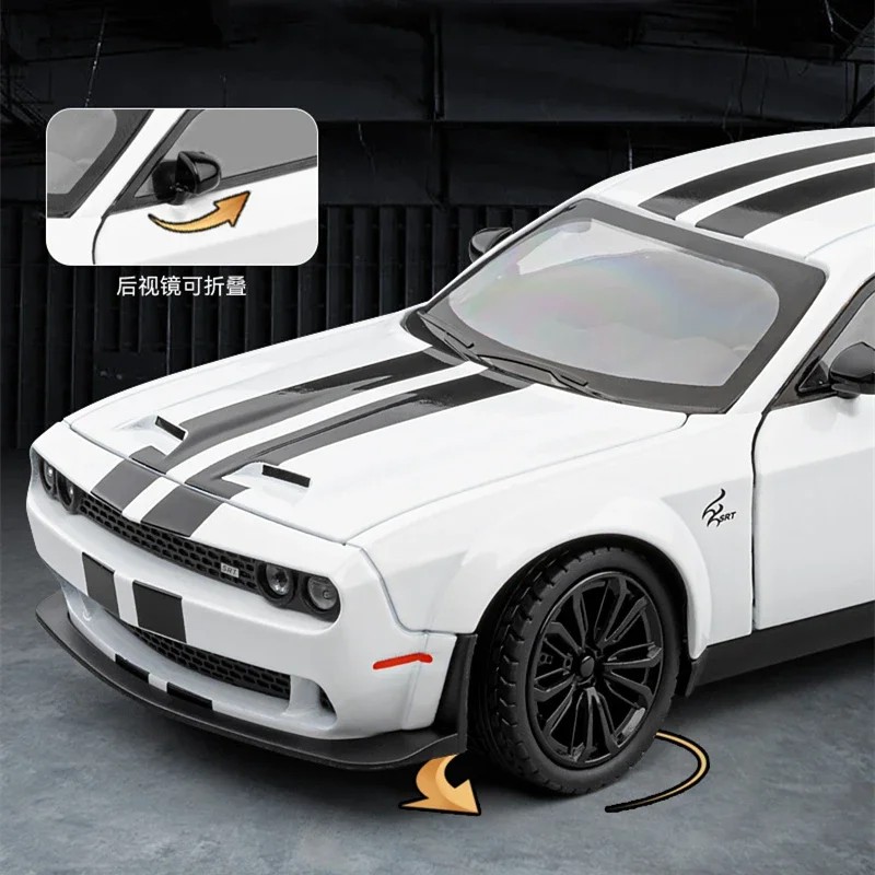 TANKCANVAS-Diecast Model Car For 1:22 Challenger SRT Hellcat Demon Eyes Simulation Alloy Static Model-Tankcanvas