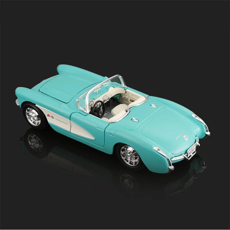 TANKCANVAS-Diecast Model Car For 1:24  1:24 1957 Chevrolet Corvette Simulation Alloy Static Model