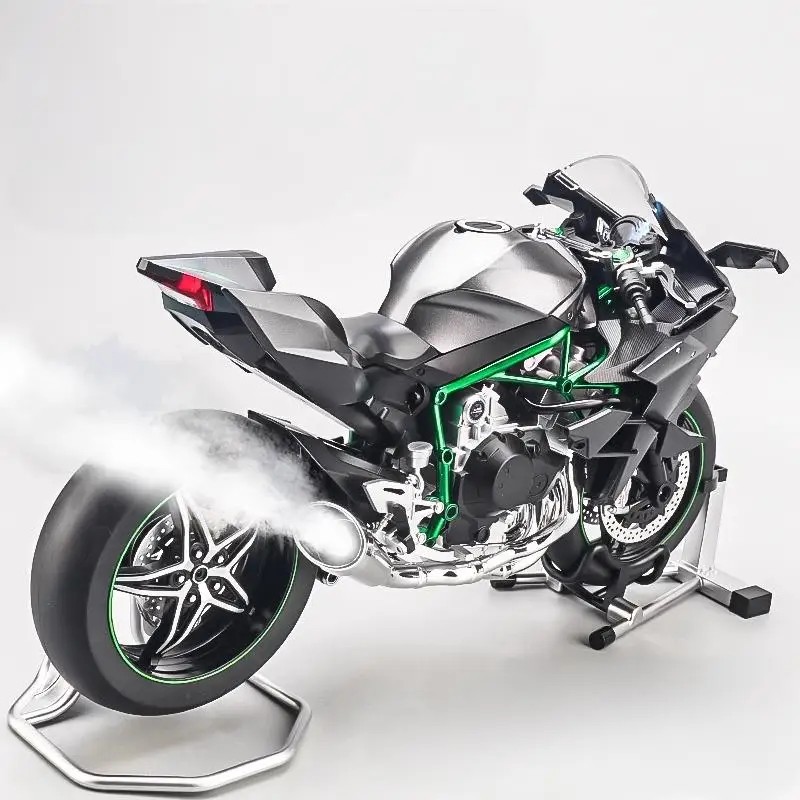 TANKCANVAS-1:6 FOR KAWASAKI H2R Bootable Sprayable Dynamic Alloy Metal Diecast Sound And Light Motorcycle Model