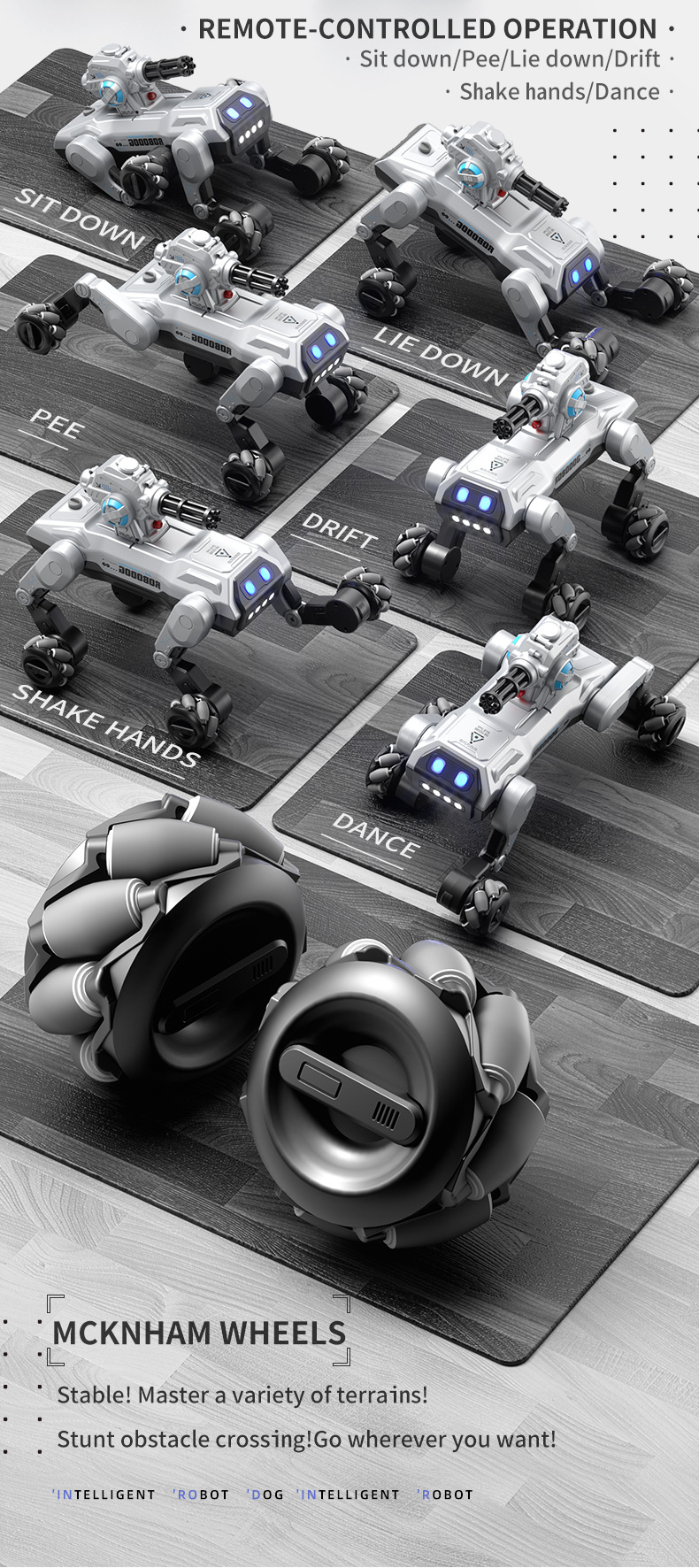 Smart Eight-Drive Interactive Remote Control Robot Dog Toy