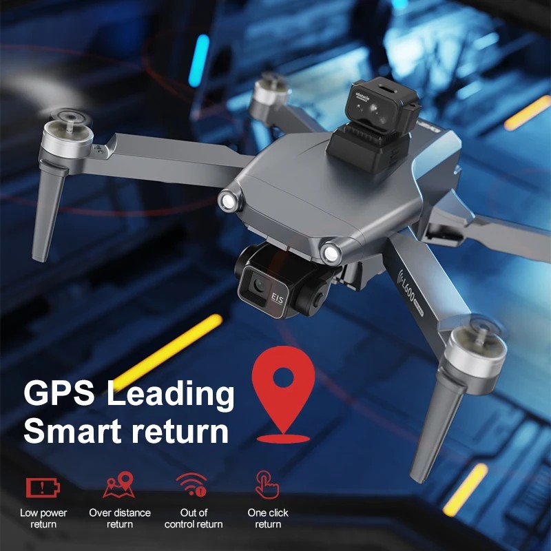 L600 PRO MAX Drone with Large Screen 3-Axis Gimbal 5G GPS 8K HD EIS Camera Obstacle Avoidance Brushless FPV RC Quadcopter
