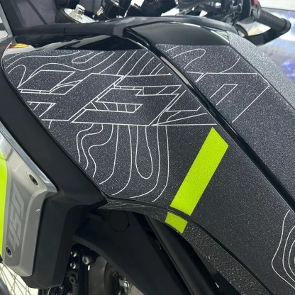 Tankcanvas Motorcycle Tank Pad Protector Sticker Decal Gas Knee Tank Traction Pad Side New Model For CFMOTO 450MT 2024-Tankcanvas